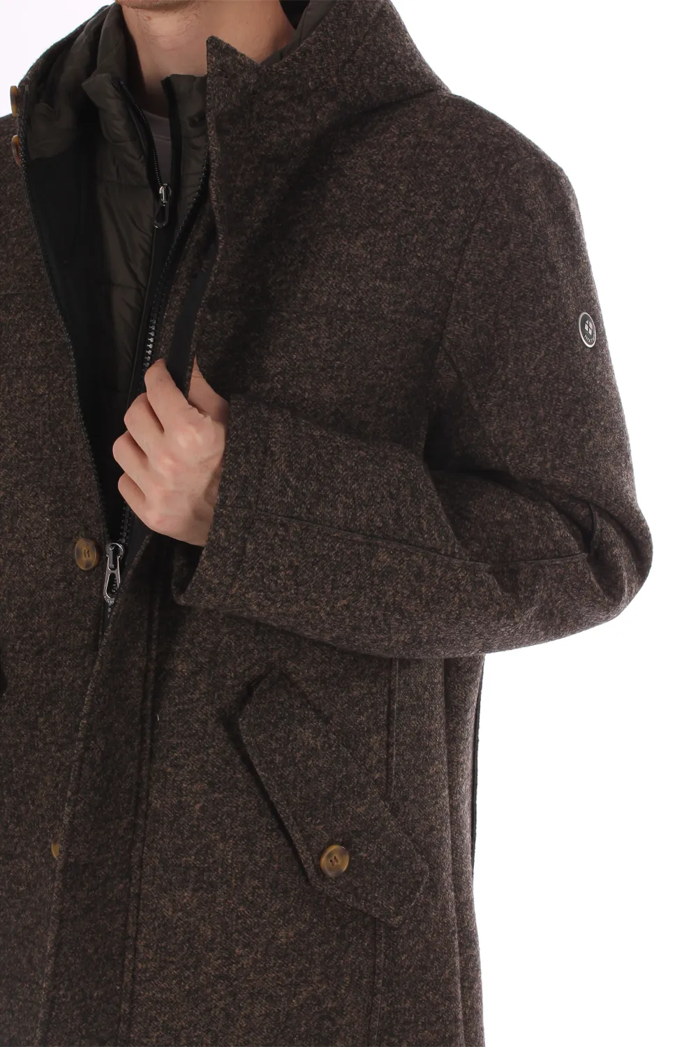 MIXTURE | CAPPOTTO IN PANNO MISTO LANA  - Punto Blu